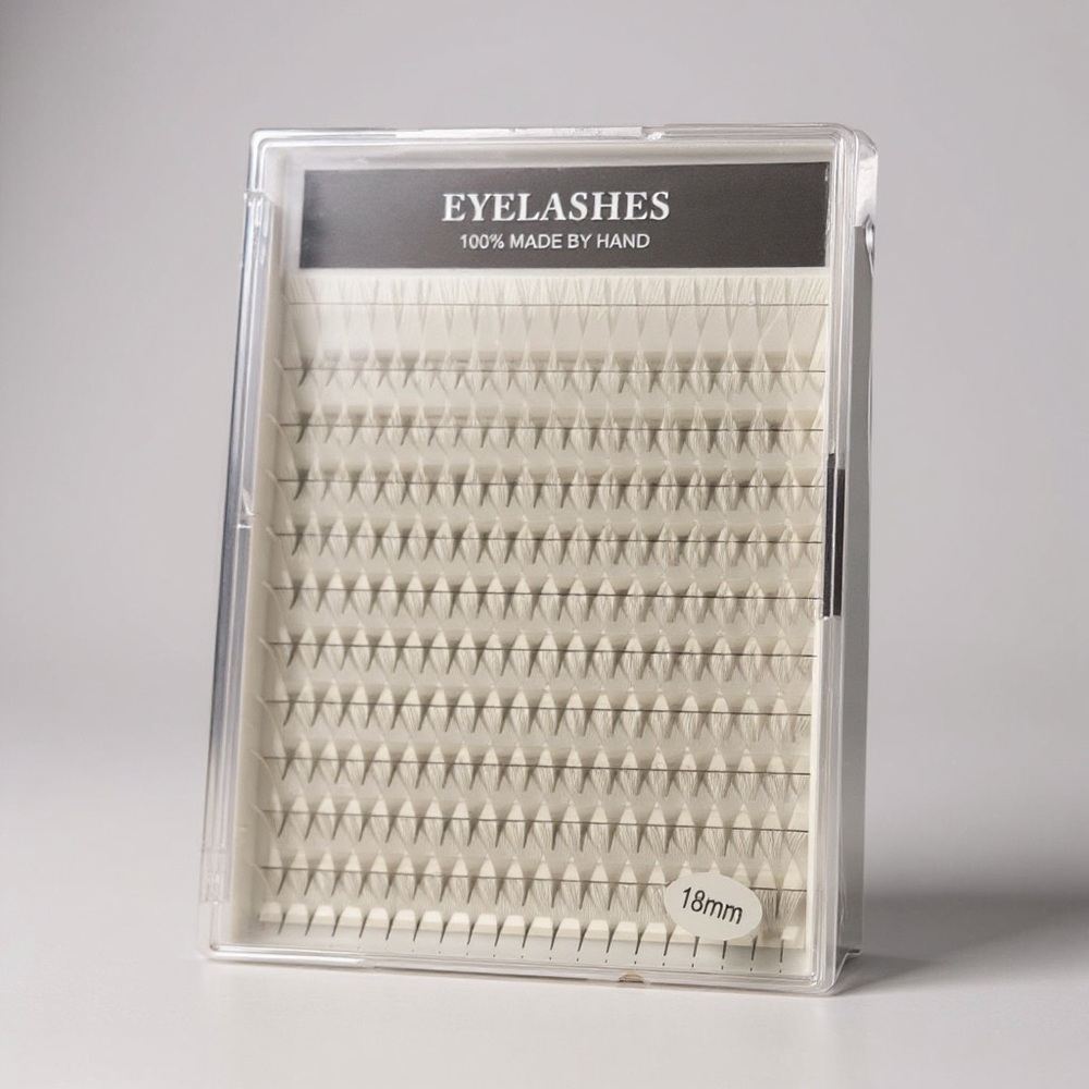 220pcs Handmade Premade Volume Eyelash Extensions – 14D Long Stem Wide Fans